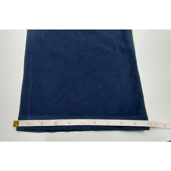 Tek Gear Mens Junior Large Sweatpants Navy Blue Lime Green Straight Leg Lounge - Picture 12 of 14